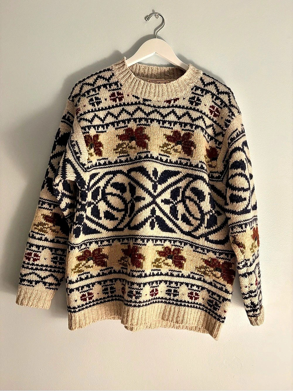 Woolrich Vintage Nordic Fair Isle Crewneck Sweater Small